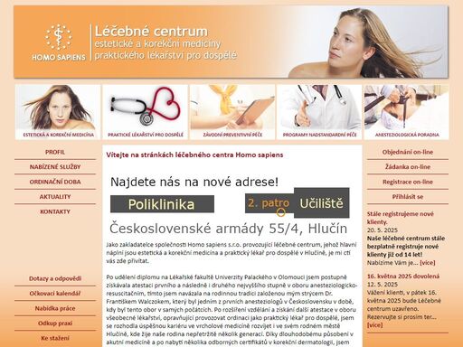 léčebné centrum doktorky ondrušové v hlučíně nabízí estetickou a korekční medicínu, praktické lékařství pro dospělé, závodní a preventivní péči, komplexní vyšetření zdravotního stavu, programy nadstandardní péče a anesteziologickou poradnu.