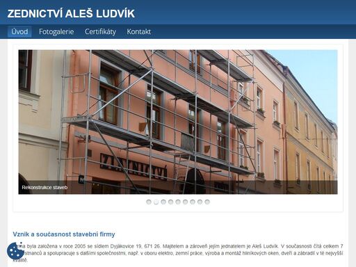 zednictví aleš ludvík,stavební firma,stavitelství,dyjákovice