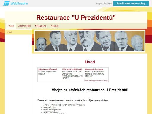 zveme vás do restaurace s domácím prostředím a příjemnou obsluhou