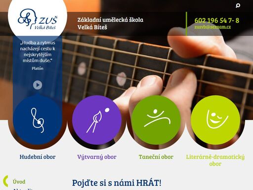 vzděláváme a rozvíjíme talenty šikovných dětí. odborně je připravujeme na uměleckou činnost pro studium na konzervatoři, středních a vysokých školách uměleckého zaměření. sídlíme ve velké bíteši.