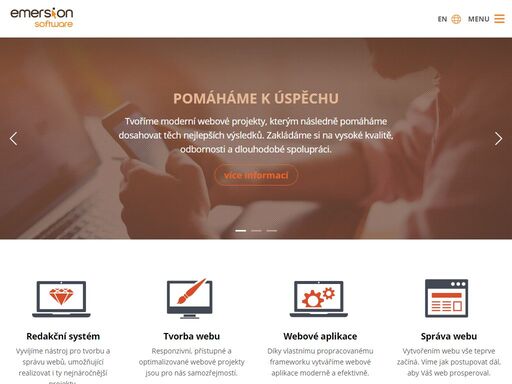 tvorba www stránek, vývoj webových aplikací, webdesign, seo - optimalizace www stránek pro vyhledávače, copywriting, internetový marketing, vývoj redakčního systému emersion cms.