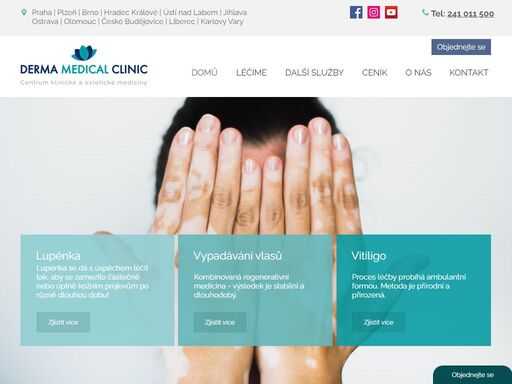 derma medical clinic se specializuje na laserovou léčbu dermatologických onemocnění. úspěšně léčíme lupénku, vitiligo, atopický ekzém, vypadávání vlasů.