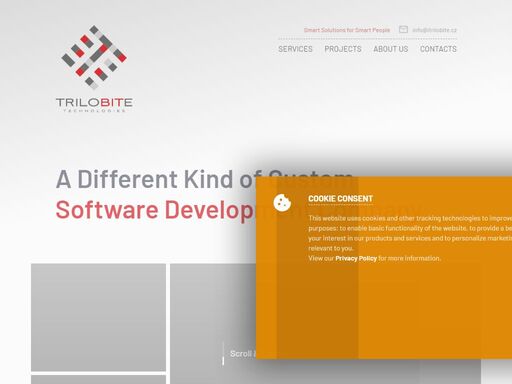 trilobite technologies nabízí služby v oblasti webdesignu, zakázkového vývoje webových i mobilních aplikací, výrobu a pronájem dotykových kiosků, grafiké studio, dtp služby.
