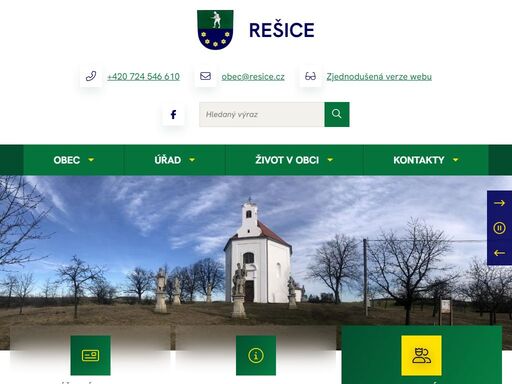 oficiální stránky obce rešice