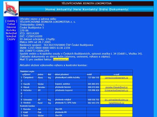 tělovýchovná jednota lokomotiva čb