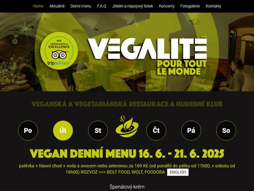 veganská restaurace a hudební klub v centru brna