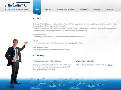 společnost netserv, s.r.o. se sídlem v mikulově nabízí kompexní služby o oblasti it a slaboproudých systému ezs,eps,cctv,knx.v oblasti mikulova nabízí bezdrátové připojení k internetu.