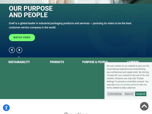 greif is an industrial packaging products and services leader with a vision to be the best performing customer service company in the world.