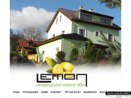 webová prezentace penzionu lemon v bílovci