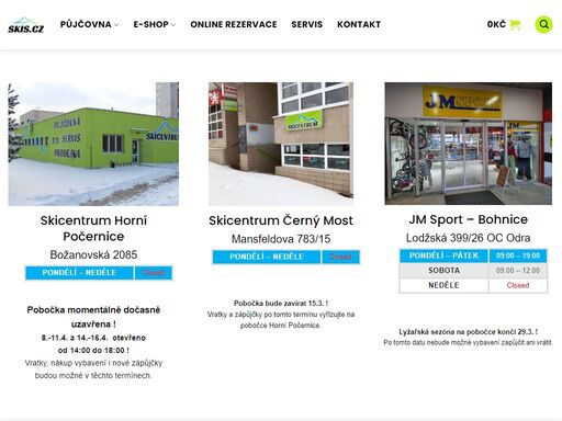 ???půjčovna ???prodejna ???servis ???moderně vybavená půjčovna lyží, snowboardů a běžek s obrovským výběrem. jednoduchá online rezervace ????