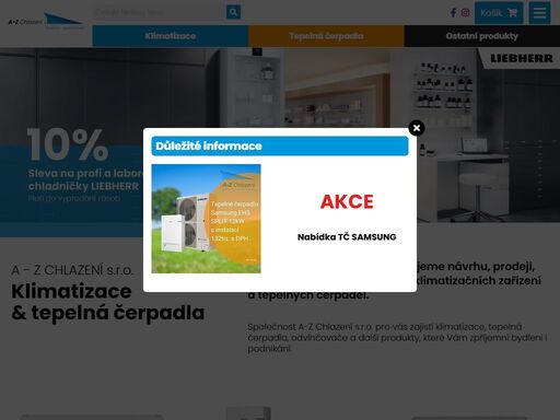 společnost a-z chlazení pro vás zajistí klimatizace, tepelná čerpadla, odvlhčovače a další produkty, které zpříjemní bydlení i podnikání.