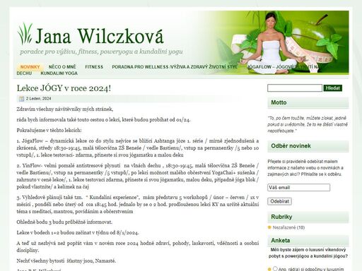 mgr. jana wilczkova - poradce pro výživu, fitness, poweryogu a kundalíni yogu z bohumina.