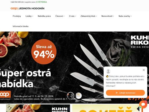 jednota, spotřební družstvo v hodoníně - síť maloobchodních prodejen