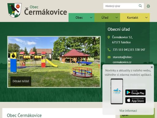 oficiální stránky obce čermákovice