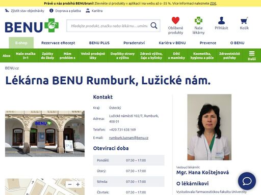 ?široký sortiment léků na předpis, doplňků stravy, dermokosmetiky, některých homeopatických přípravků a veterinárních léčiv nebo dětské výživy. ?