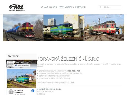 internetová prezentace společnosti moravská železniční, s.r.o. 