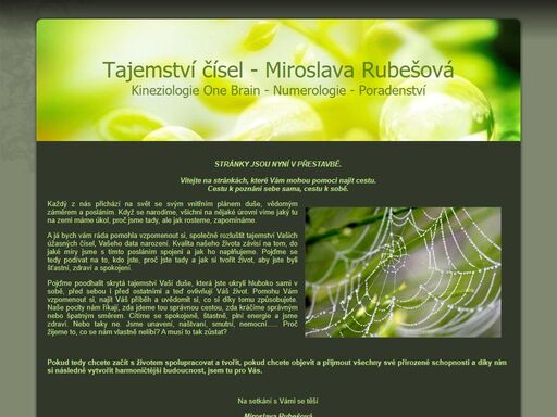 miroslava rubešová
www.tajemstvicisel.cz