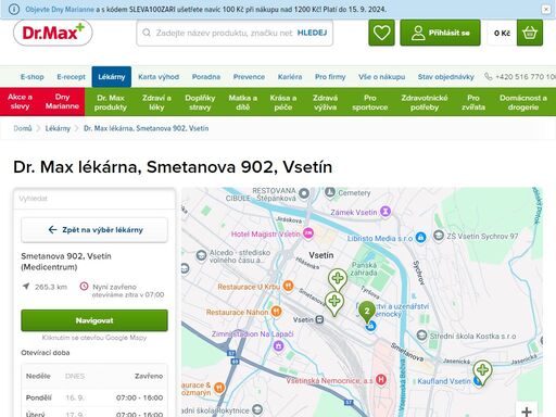 dr. max lékárna, smetanova 902, vsetín | dr. max lékárna
