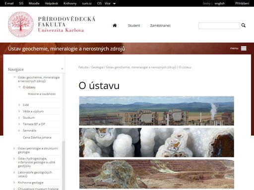www.natur.cuni.cz/geologie/geochemie/ustav