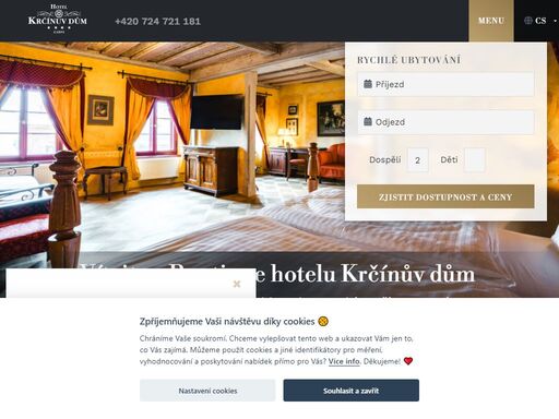 ubytování v boutique hotelu v historické domě v centru českého krumlova, pár kroků od náměstí.
