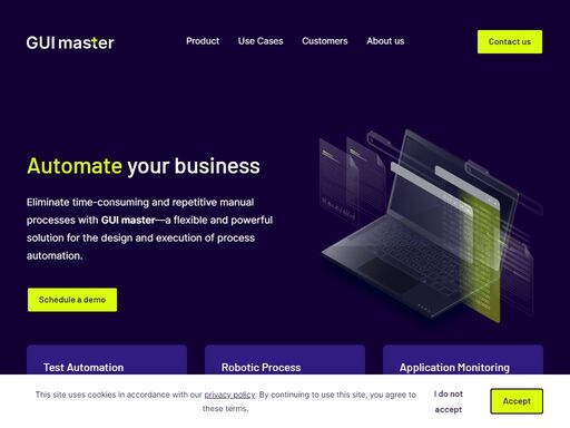 eliminate time-consuming and repetitive manual processes with gui master—a flexible and powerful solution for designing and executing process automation