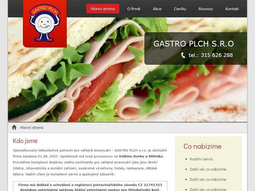 gastro plch - specializovaný velkoobchod potravin pro veřejné stravování 