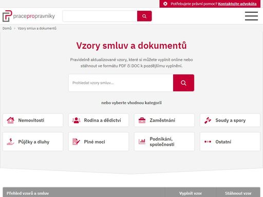 www.pracepropravniky.cz