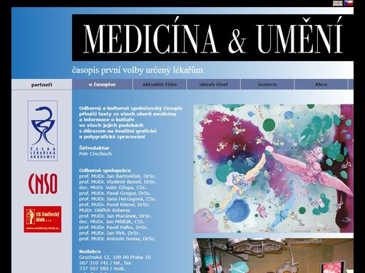  medicína a umění - časopis pro lékaře, informace o časopise