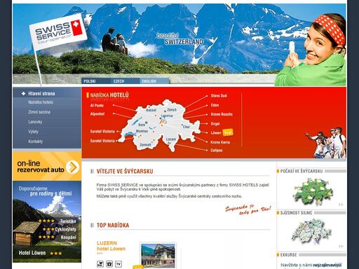 swiss service je cestovní kancelář specializující se na cestování do švýcarska