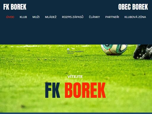 oficiální stránky fotbalového klubu fk borek