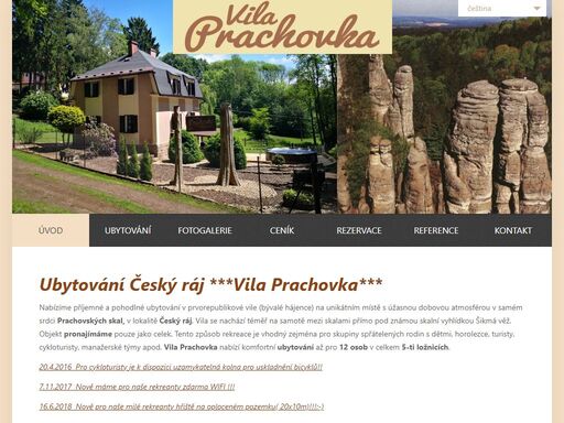 nabízíme ubytování v příjemné a pohodlné vile v samotném srdci prachovských skal,v lokalitě český ráj.