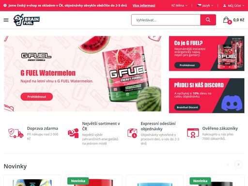brainfuel.cz je první eshop v česku a na slovensku prodavajicí energy drinky jako g fuel, rogue energy, x-gamer, guice energy.