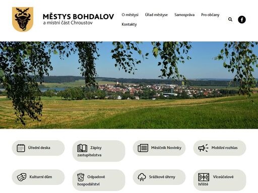 oficiální stránky městyse bohdalov a místní části chroustov.