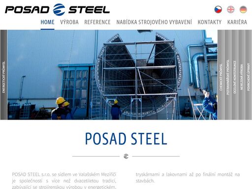 posad steel - výroba a montáž technologických zařízení pro průmysl a energetiku