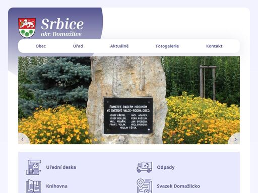 oficiální stránky obce srbice