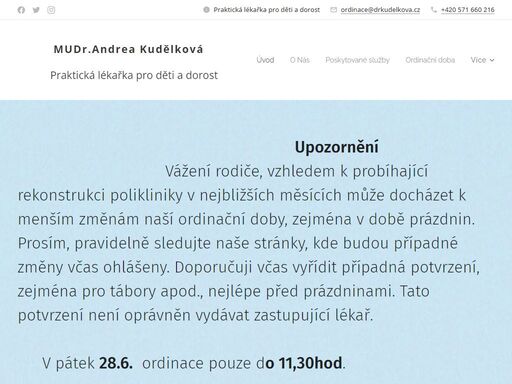 www.drkudelkova.cz