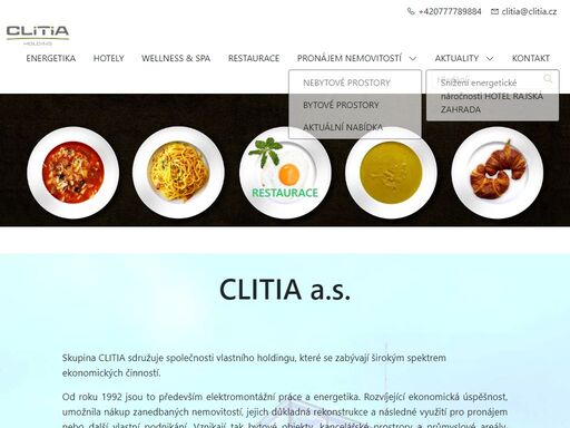    
   
   
   
clitia a.s.   
skupina clitia sdružuje společnosti vlastního holdingu, které se zabývají širokým spektrem ekonomických činností.   
od roku...