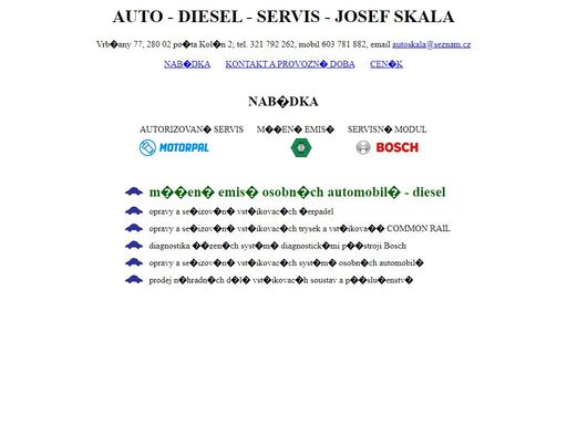 auto - diesel - servis - josef skala - vrbčany