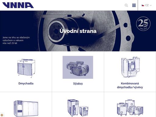 ynna - průmyslová dmychadla, vývěvy a kompresory