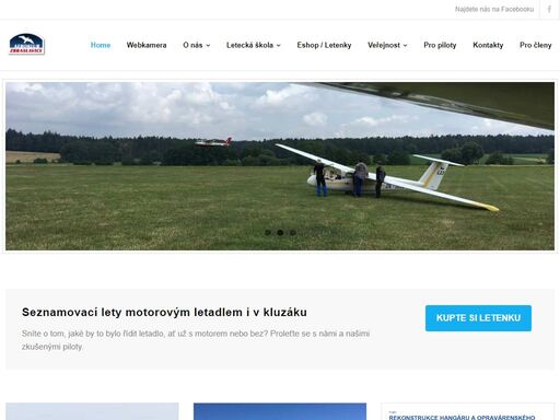 oficiální stránky aeroklubu zbraslavice u kutné hory. provádíme výcvik létání na kluzácích i v motorových letadlech, a dále foto lety pro veřejnost.