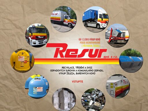 společnost resur spol. s r.o. poskytuje komplexní služby při třídění a recyklaci odpadových surovin.