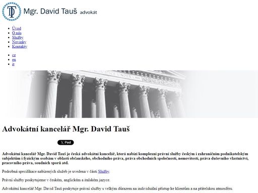 advokátní kancelář mgr. david tauš je česká advokátní kancelář, která nabízí komplexní právní služby českým i zahraničním podnikatelským subjektům i fyzickým