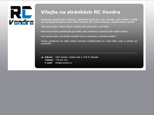 www.rcvondra.cz