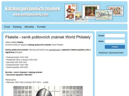 nejen naše filatelie má ceník poštovních známek v on-line katalogu world philately. najdete zde ocenění a ceny vašich filatelistických sbírek.