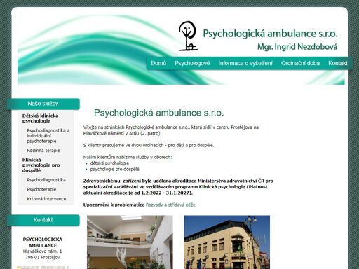 psychologická ambulance mgr. ingrid nezdobové v prostějově