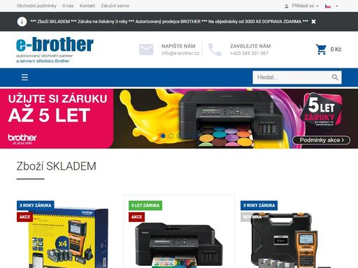 specializovaný internetový obchod a servisní středisko produktů značky brother. prodáváme kompletní sortiment brother. tiskárny, multifunkce, štítkovače, tiskárny samolepících štítků, tonery, inkousty, pásky, štítky. skladem držíme většinu zboží za velkoobchodní ceny, expedice max. do druhého dne.