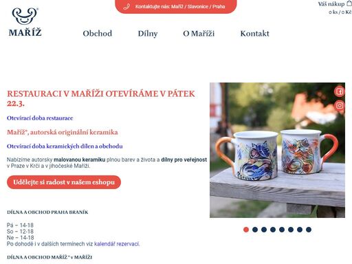 keramická dílna maříž® s tradicí od roku 1979. firemní keramika, teambuilding, kurzy pro veřejnost, užitková keramika, e-shop.