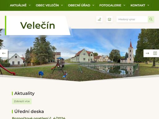 oficiální stránky obce velečín