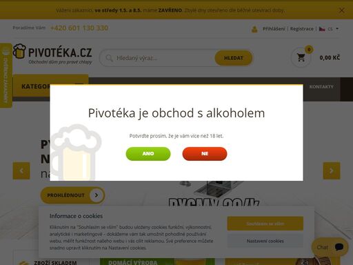 pivotéka.cz – široká nabídka výčepní a chladící pivní techniky, potřeb pro domácí vaření piva a desítek piv českých i zahraničních pivovarů.