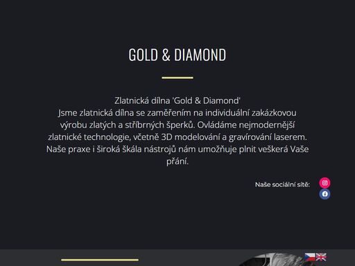 zlatnická dílna 'gold&diamond'. provádíme všechny druhy oprav a výroby zlatých a stříbrných výrobků drahokamy a polodrahokamy.